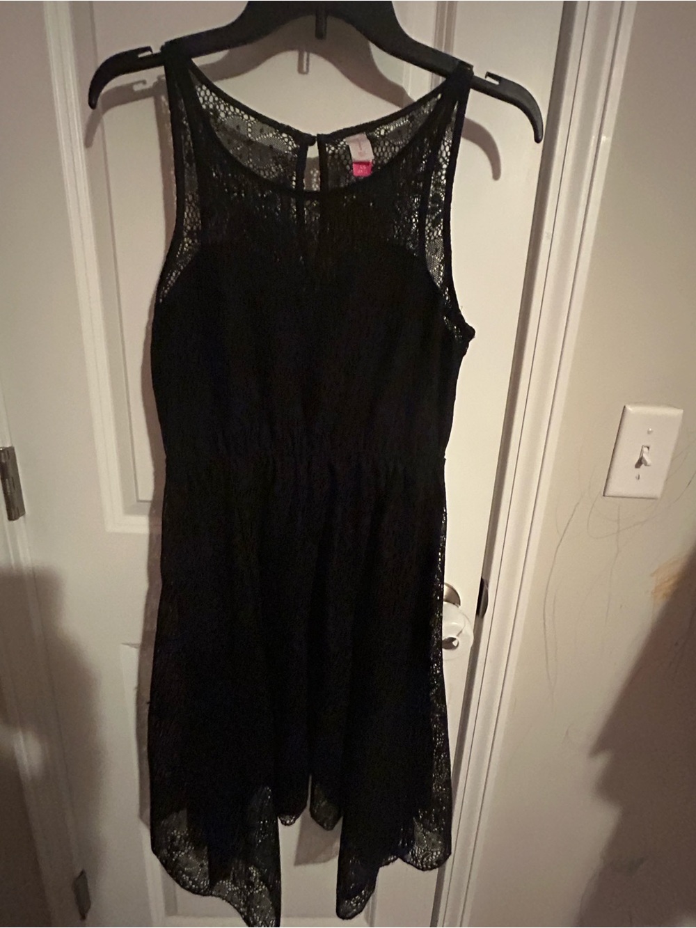 No Boundaries Juniors Black Lace Party Dress